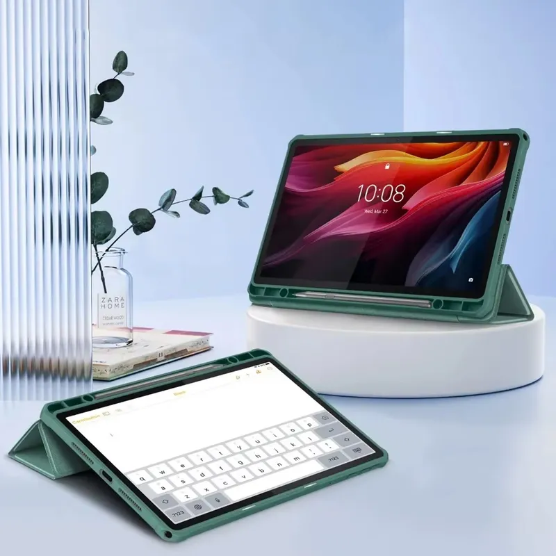 Etui Z Klapką Clear Do Lenovo Tab K11 Plus 11.45 - Zielone
