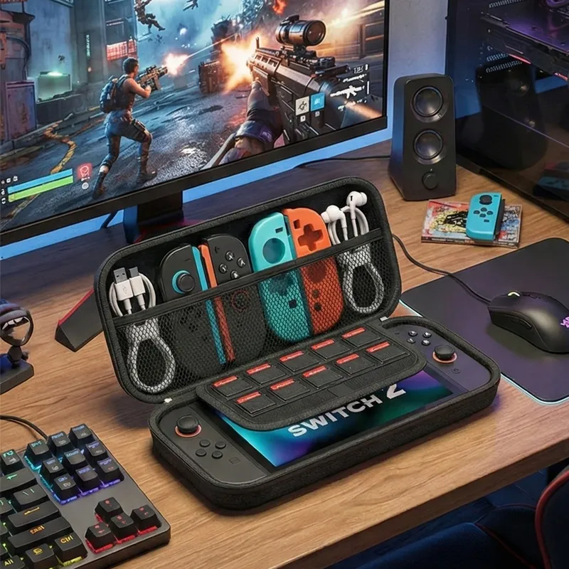 Etui Do Nintendo Switch 2 2025 Ochronne Z Podstawką - Czarne
