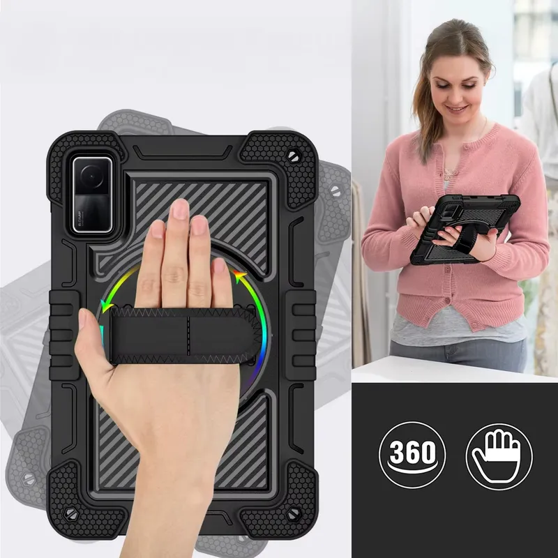 Etui Pancerne Shockproof Do XIAOMI Redmi Pad SE 11 2023 Z Uchwytem - Czarne