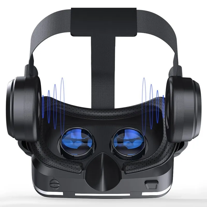 Okulary Gogle 3D VR Shinecon 10 Do Telefonu Wbudowane Słuchawki - Czarny