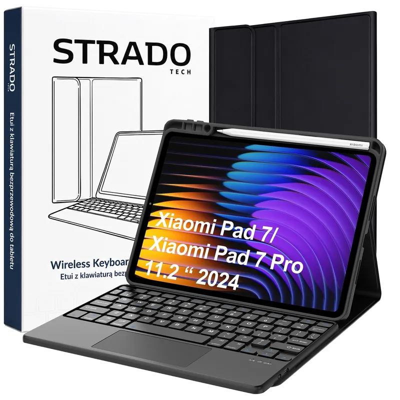 Etui Z Klawiaturą Touchpad Bluetooth Do XIAOMI Pad 7 PRO 11 2 - Czarny