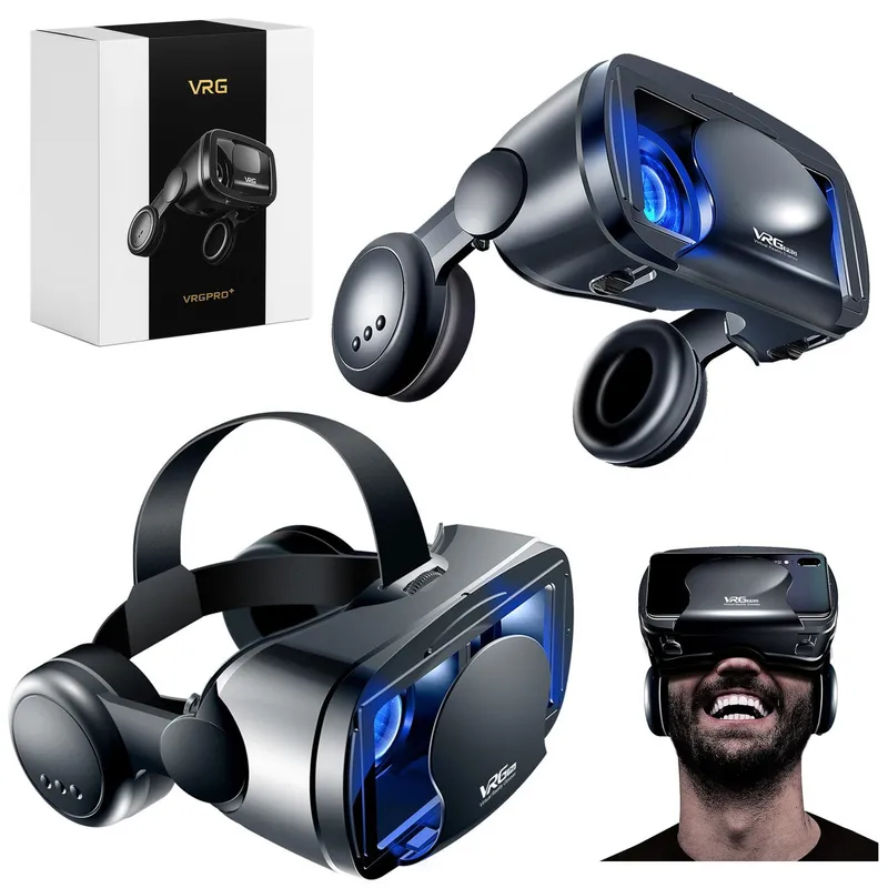 Okulary VR VRG Pro Plus Do Wirtualnej Rzeczywistości Gogle 3D - Czarny