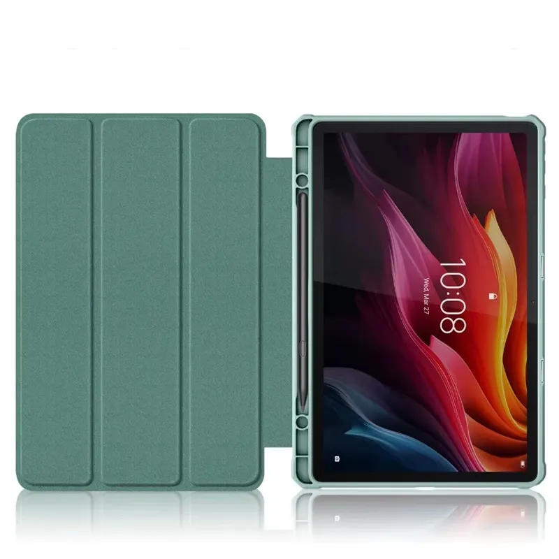 Etui Z Klapką Clear Do Lenovo Tab K11 Plus 11.45 - Zielone