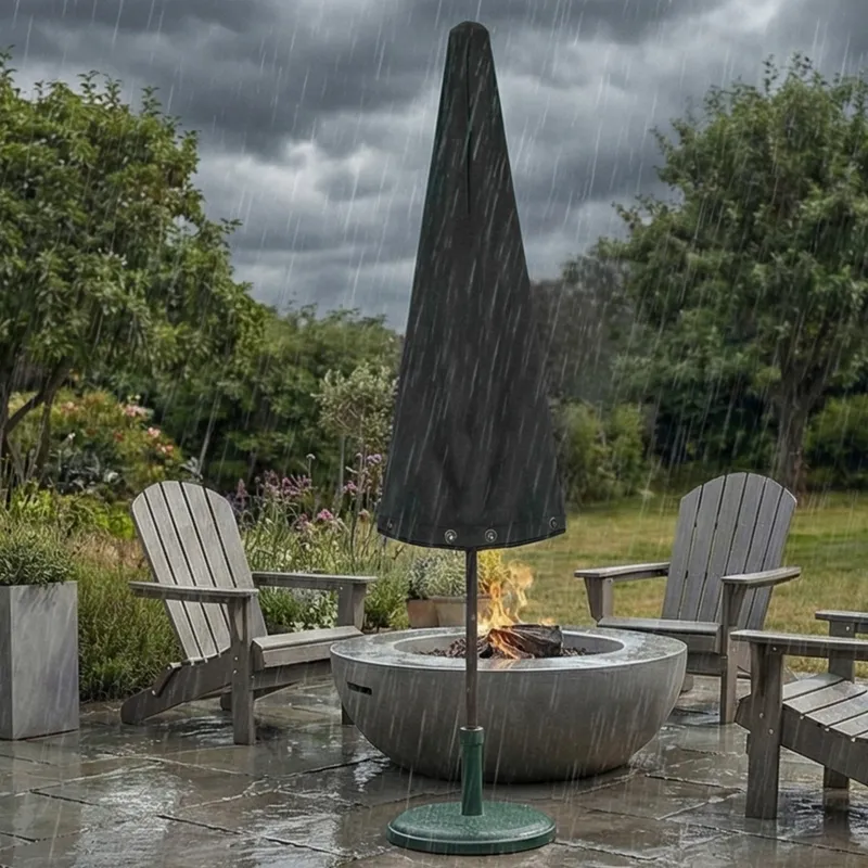 Pokrowiec Na Parasol Ogrodowy 175x50 cm Wodoodporny UV - Czarny