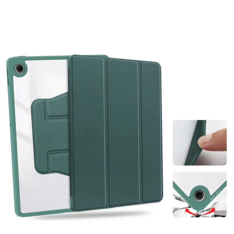 Etui 360 Crystal Do Lenovo Tab 10.1 2025 Z Podstawką - Zielone