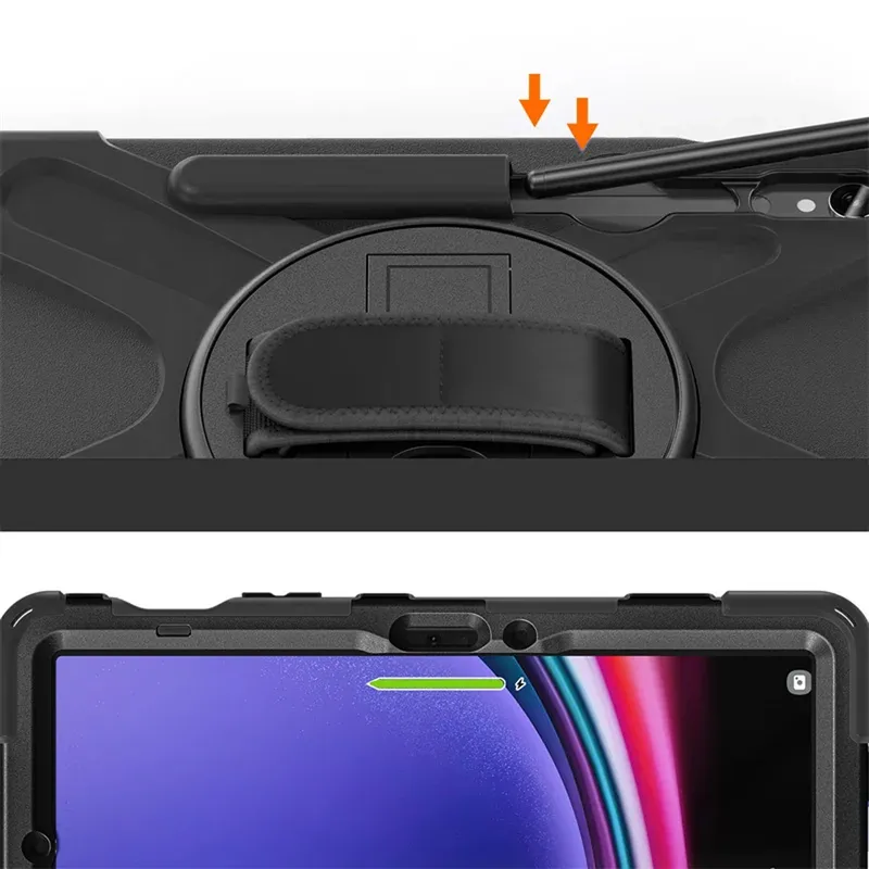 Etui Armor Do Galaxy Tab S9/S10 FE 10 9" Z Podstawką - Czarne
