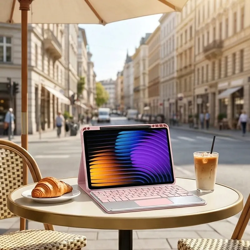 Etui Z Klawiaturą Touchpad XIAOMI Pad 7/7 PRO 11 2" - Różowy