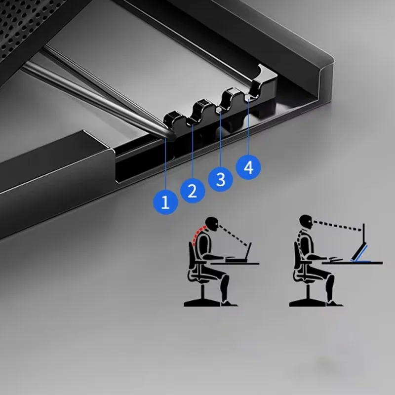 Podstawka Chłodząca Pod Laptop 12-17" Regulowana Antypoślizgowa - Biały