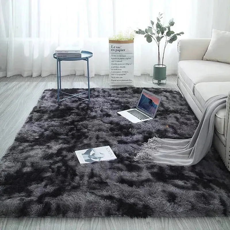 Dywan Shaggy Ombre 300x200 cm Do Salonu I Sypialni - Ciemnoszary