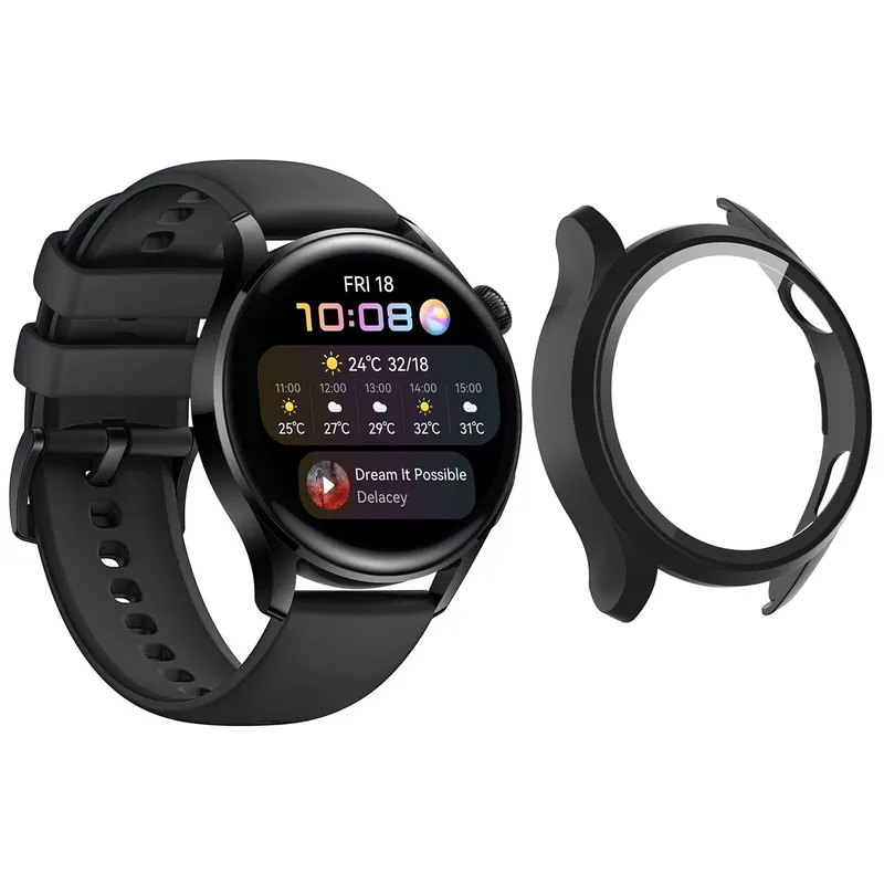 Etui 2w1 Ze Szkłem Hartowanym Do Huawei Watch GT 3 42 - Czarne