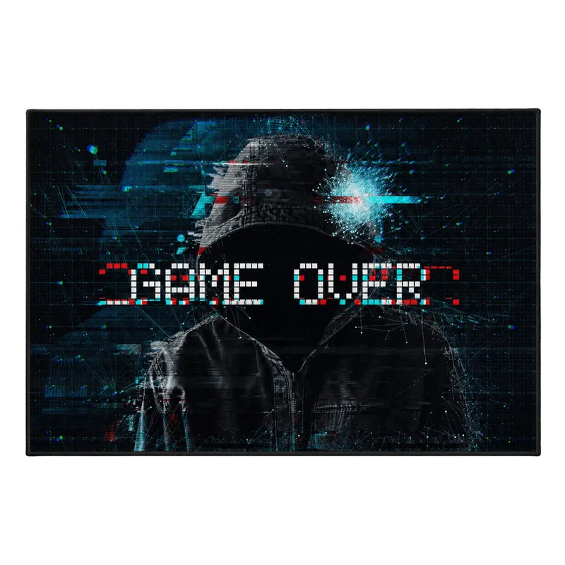 Dywan Gamingowy Mata Pod Fotel 170x120 Antypoślizgowy - GameOver 150x100 cm