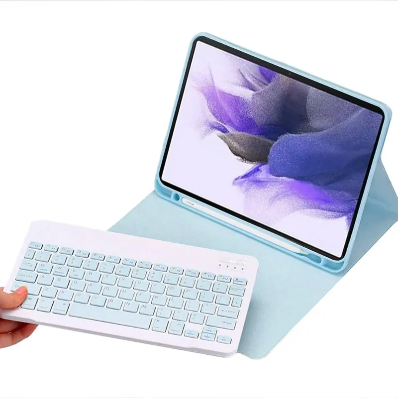 Etui Z Klawiaturą Do Galaxy Tab S7/S7 Plus 12.4 - Niebieski