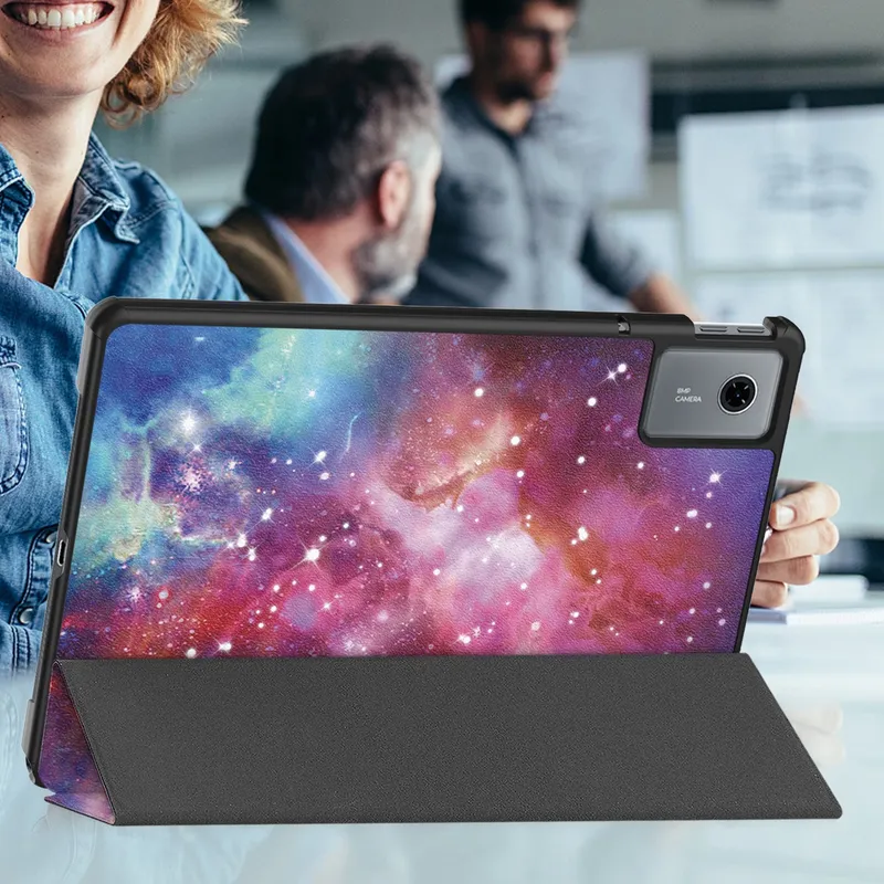 Etui Graficzne Do Lenovo Idea Tab 11 Z Klapką I Podstawką - Galactica