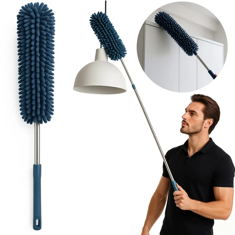 Szczotka Do Kurzu Teleskopowa Z Mikrofibry 60-95CM - Granatowa