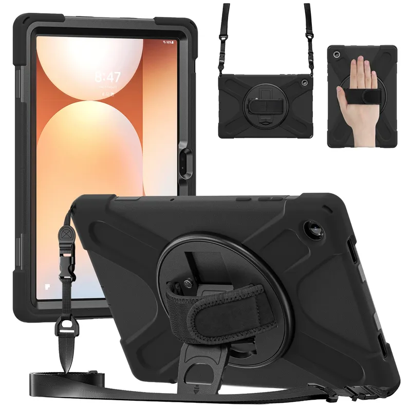 Etui Do SAMSUNG Galaxy Tab A9 Plus Pancerne Z Uchwytem - Czarny