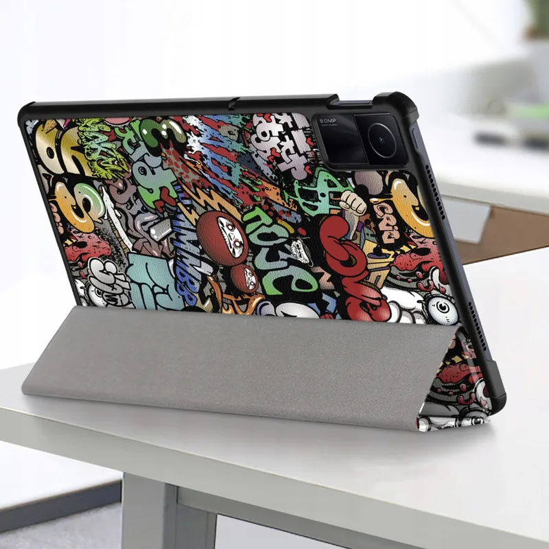 Etui Graficzne Z Klapką Do XIAOMI Redmi Pad SE 2023 11 - Wielokolorowe