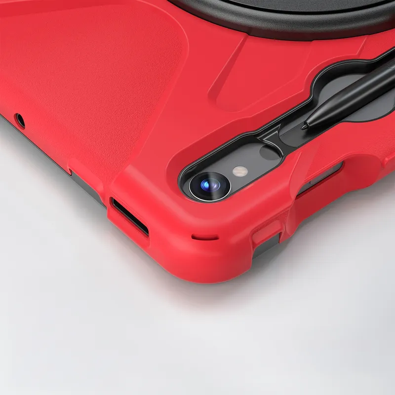 Etui Pancerne Shockproof Do SAMSUNG Galaxy Tab S9/S10 Z Uchwytem - Czerwone
