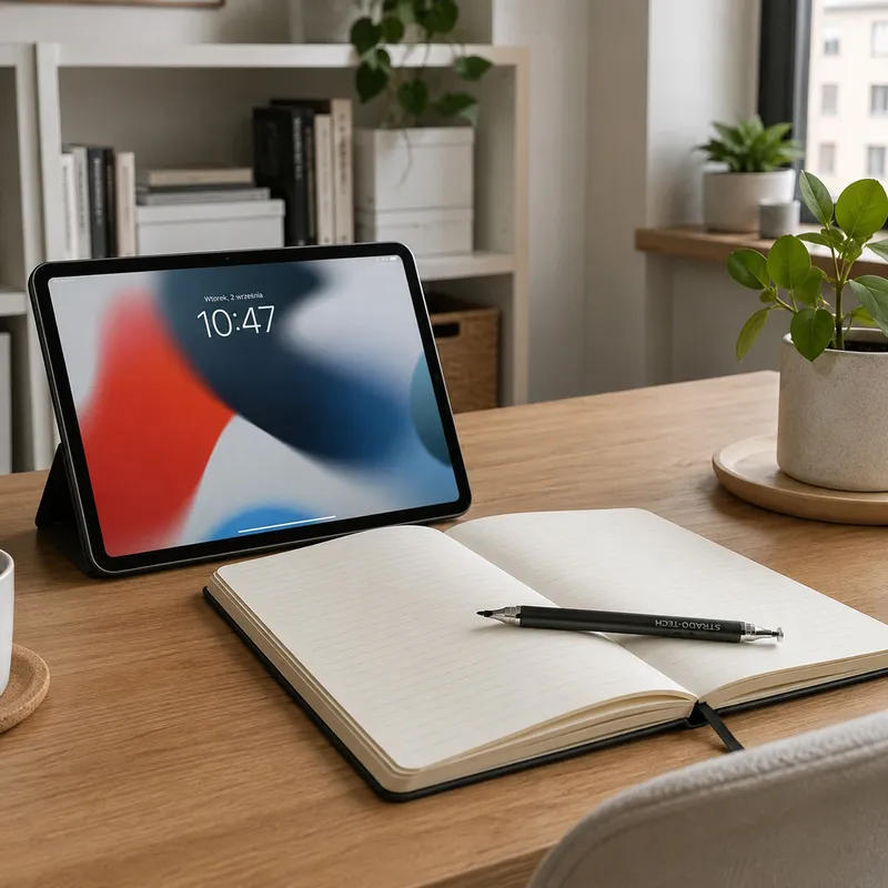 Rysik 2w1 Z Długopisem Stylus Pen Do Tabletu Telefonu - Czarny