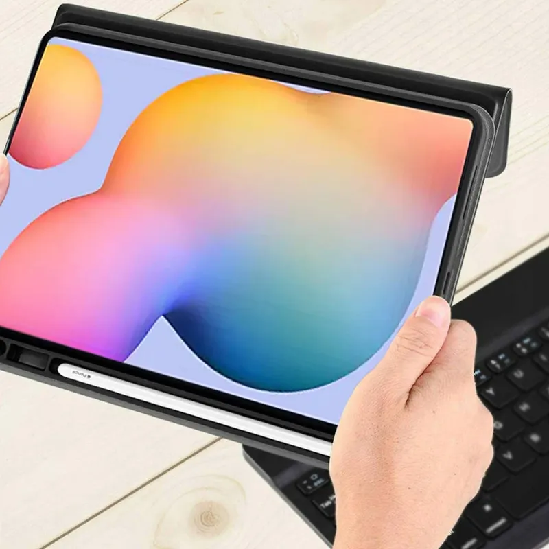 Etui Z Klawiaturą Bluetooth Do Galaxy Tab S6 Lite 10 - Czarne