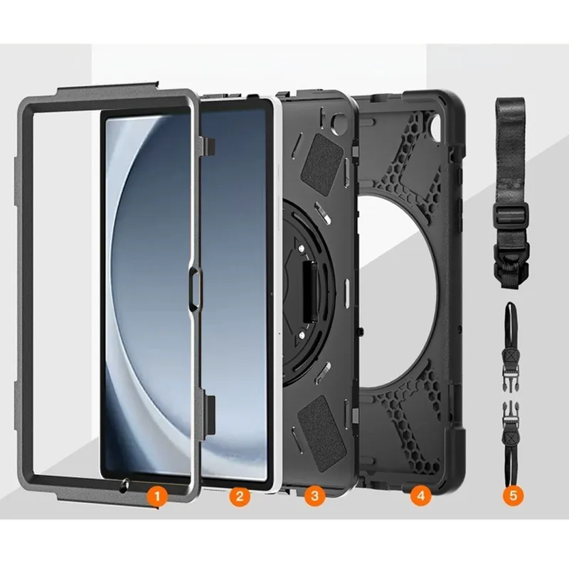 Etui Armor Do SAMSUNG Galaxy Tab A9 8.7 Z Uchwytem - Czarne