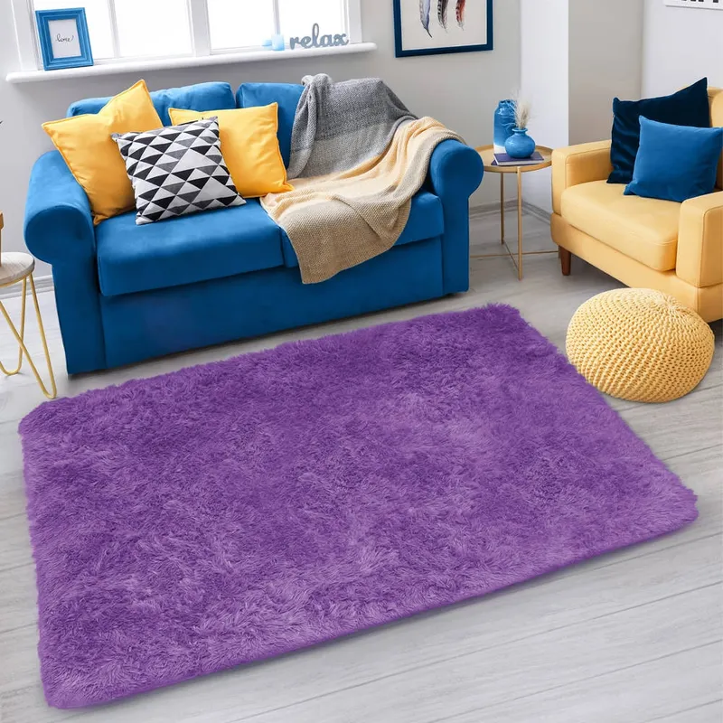 Dywan Shaggy 160x120 cm Do Salonu I Sypialni - Fioletowy