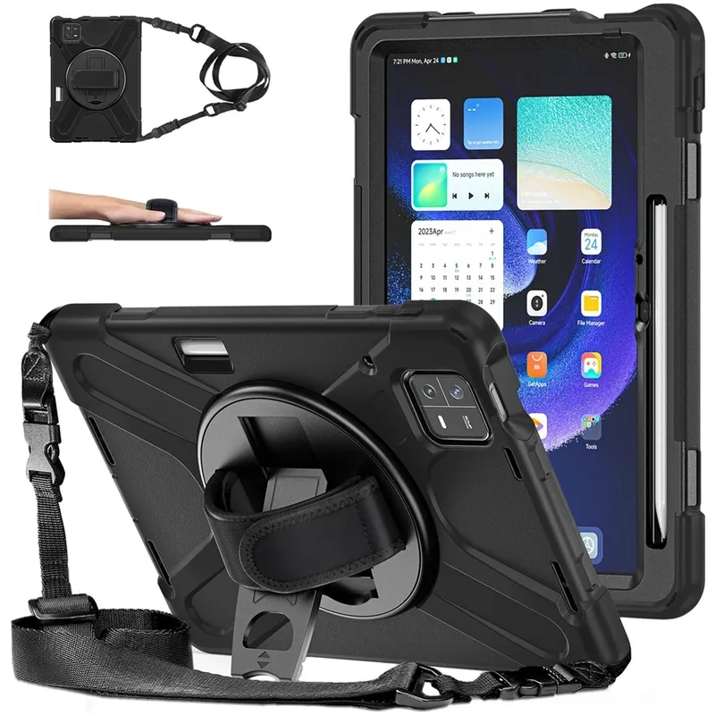 Etui Pancerne Armor Do XIAOMI Mi Pad 6/6 Pro Z Paskiem I Podstawką - Czarne