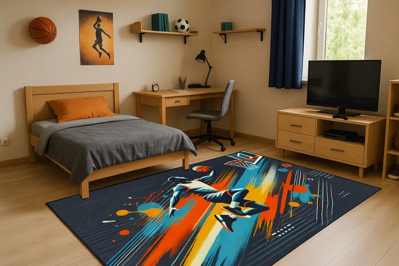 Dywan Gamingowy 3D BasketBall 170x120 cm - Basketball 170x120 cm