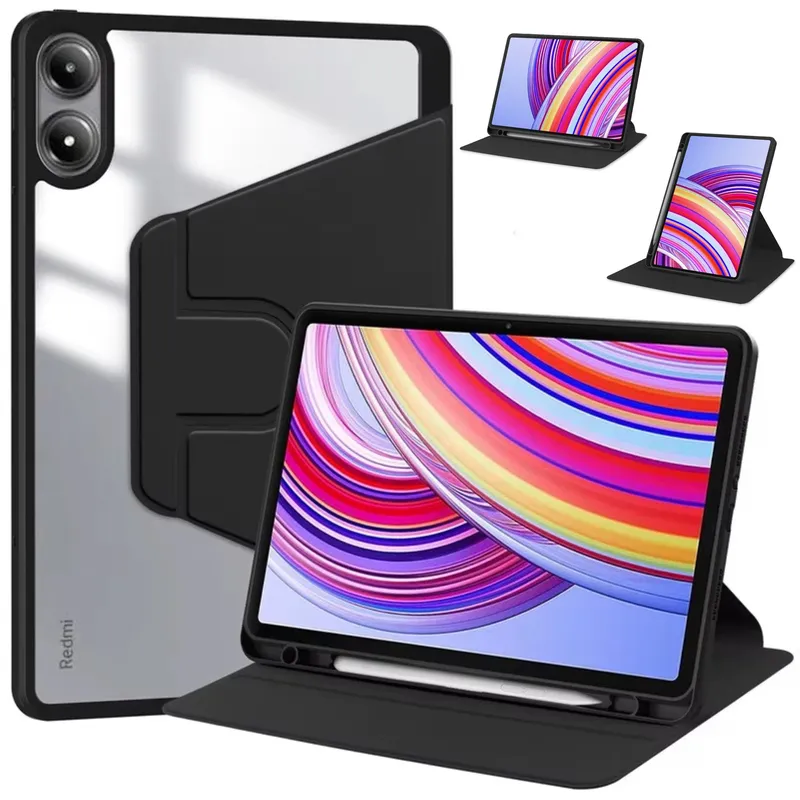Etui Obrotowe Crystal Pencil Do XIAOMI Redmi Pad 2 Pro 12.1 - Czarny