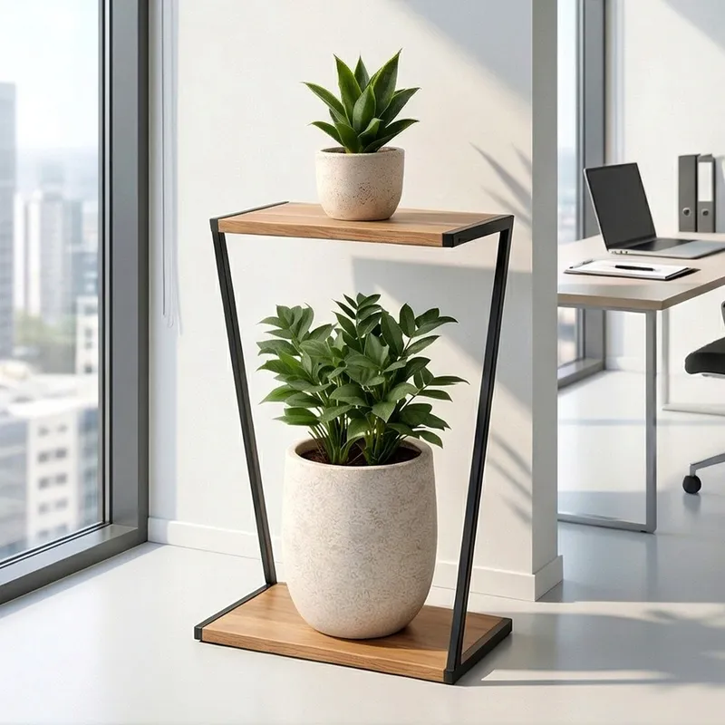 Kwietnik 50x20x29 cm Metalowy Podłogowy Na Rośliny Kwiaty Doniczki