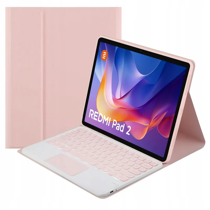 Etui Z Klawiaturą Bluetooth Do Redmi Pad 2 11" 2025 - Różowe
