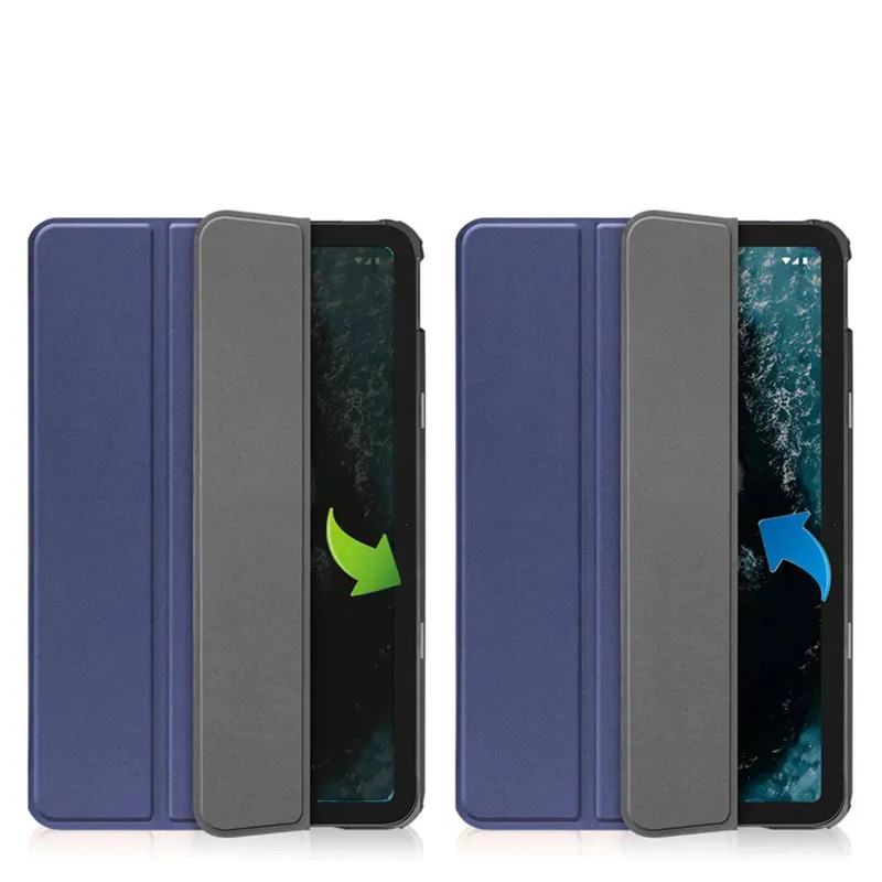 Etui Smart Case Do Nokia T20 Czarne - Ochronne Z Podstawką