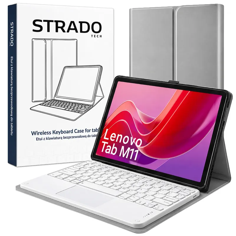 Etui Z Klawiaturą Do Lenovo Tab M11 TB330FU 11" - Szare