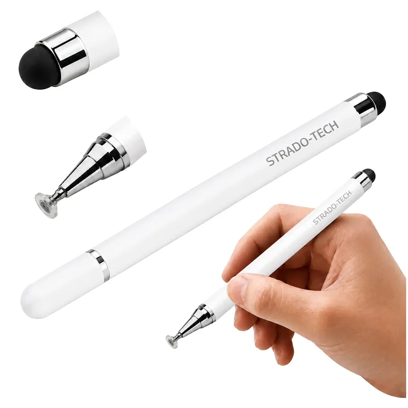 Rysik Stylus Pen Do Tabletu I Telefonu Dwustronny - Biały