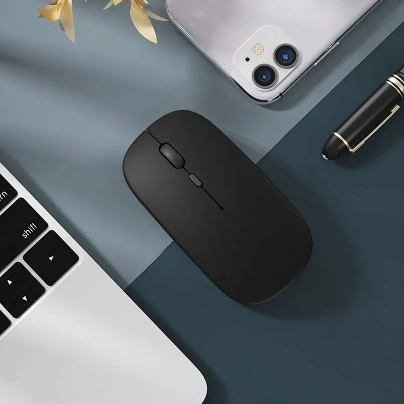 Myszka Bezprzewodowa Bluetooth 2.4G Sensor Optyczny - Niebieska