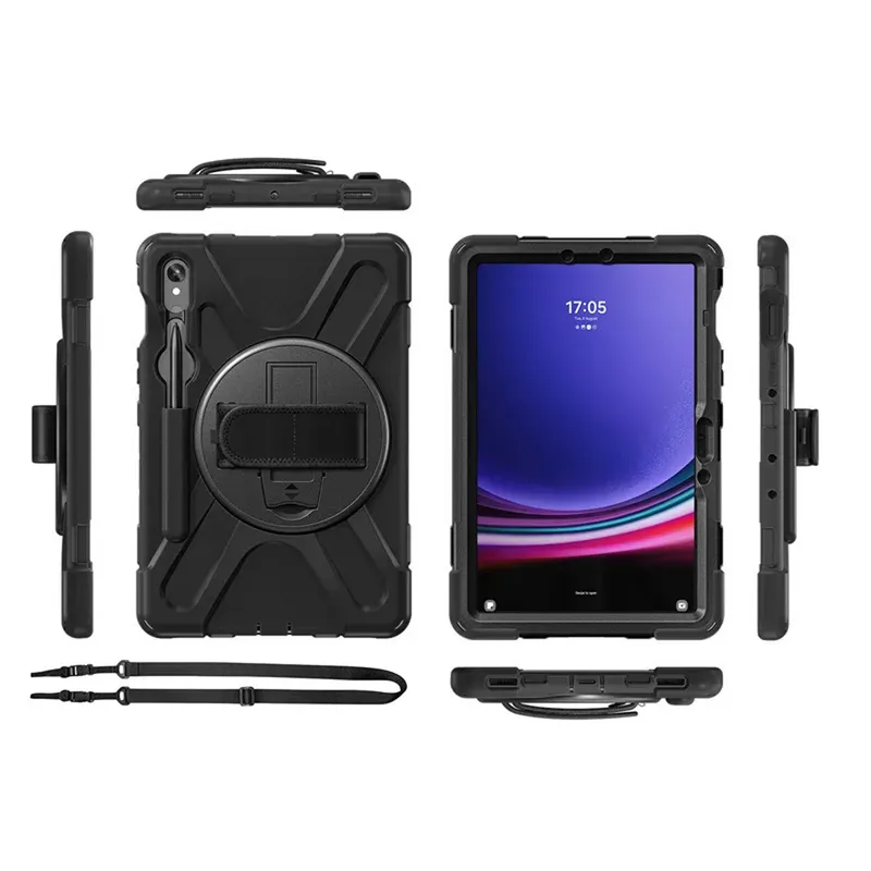 Etui Armor Do Galaxy Tab S9/S10 FE 10 9" Z Podstawką - Czarne
