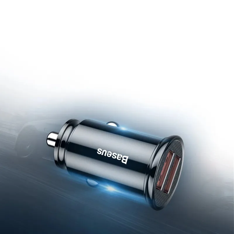 BASEUS Circular Ładowarka Samochodowa 2X USB QC3.0 30W