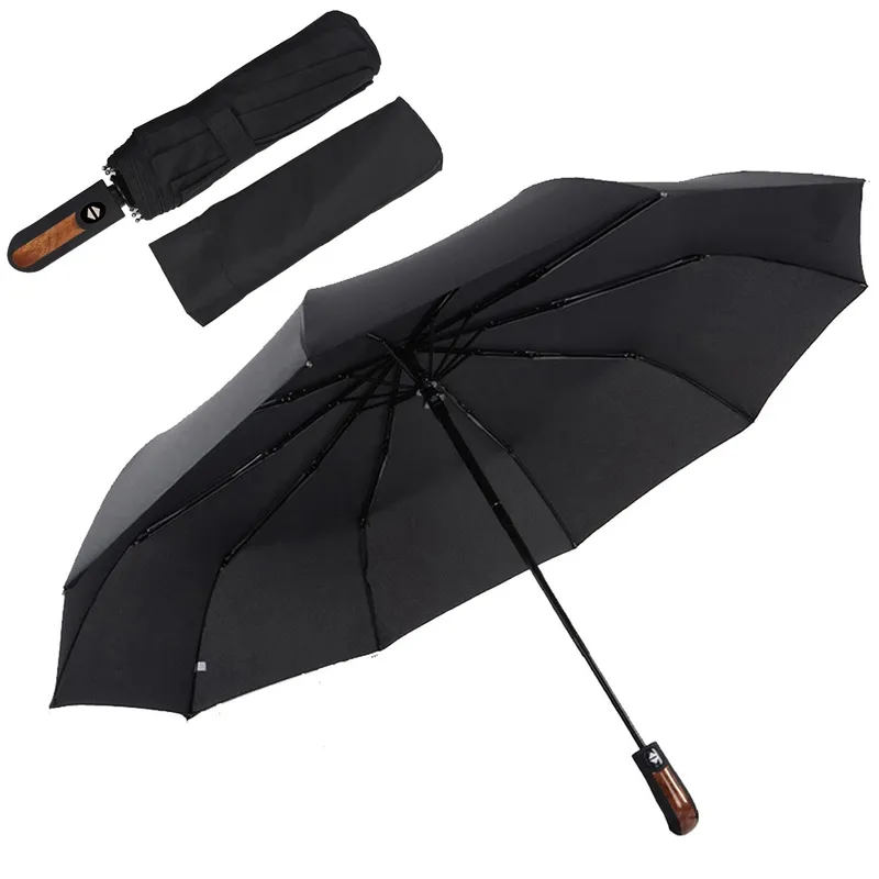 Parasolka Automatyczna Składana 104cm UV Pokrowiec - Brązowy