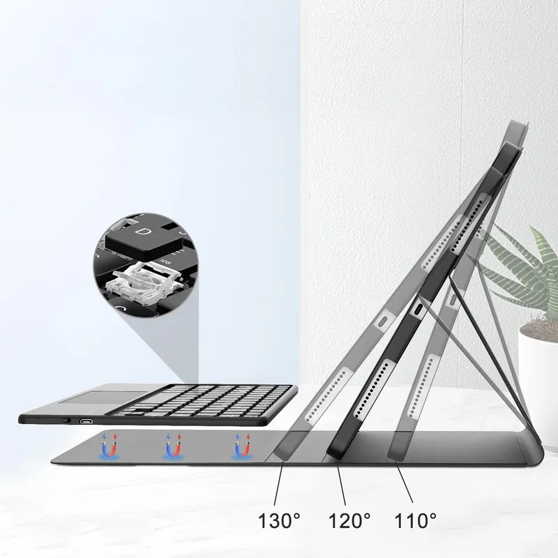 Etui Z Klawiaturą Touchpad Bluetooth Do XIAOMI Pad 7 PRO 11 2 - Czarny