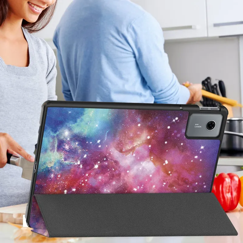 Etui Graficzne Do Lenovo Idea Tab 11 Z Klapką I Podstawką - Galactica