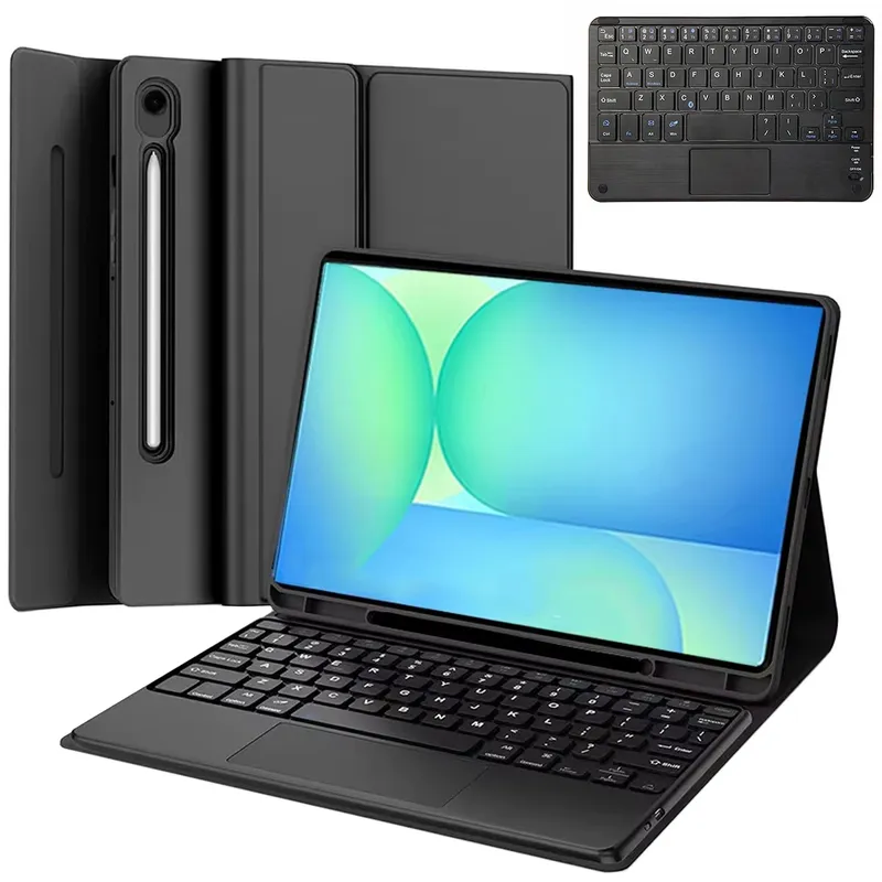 Etui Z Klawiaturą Bluetooth Do SAMSUNG Galaxy Tab S10 FE Plus 13.1 - Czarne