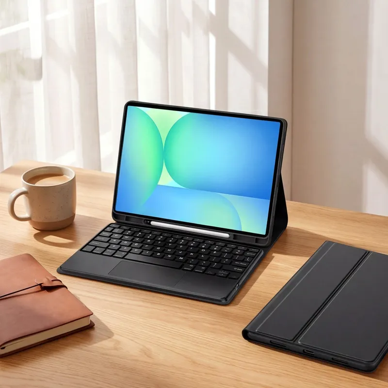 Etui Z Klawiaturą Bluetooth Do SAMSUNG Galaxy Tab S10 FE Plus 13.1 - Czarne