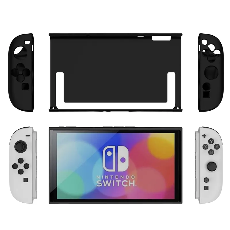 Etui Do Nintendo Switch 2 Silikonowe Kickstand 3-CZĘŚCIOWE - Czarne