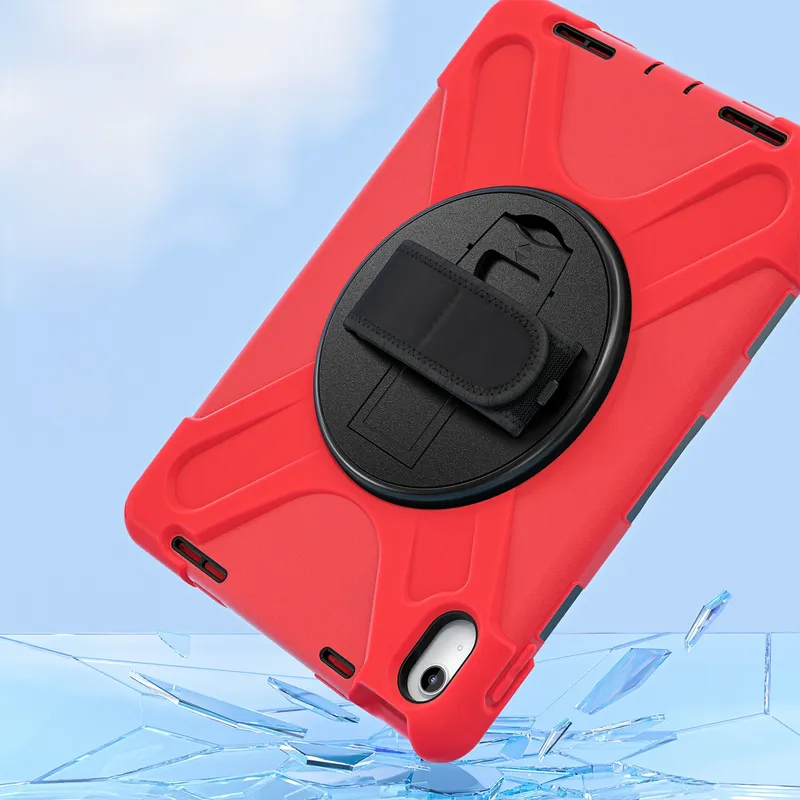 Etui Shockproof Z Uchwytem Do IPad 10.9 2022/11 A16 2025 - Czerwone