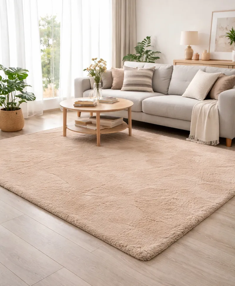 Dywan Rabbit 120x60 cm Prostokątny Miękki Salon Sypialnia - Beżowy