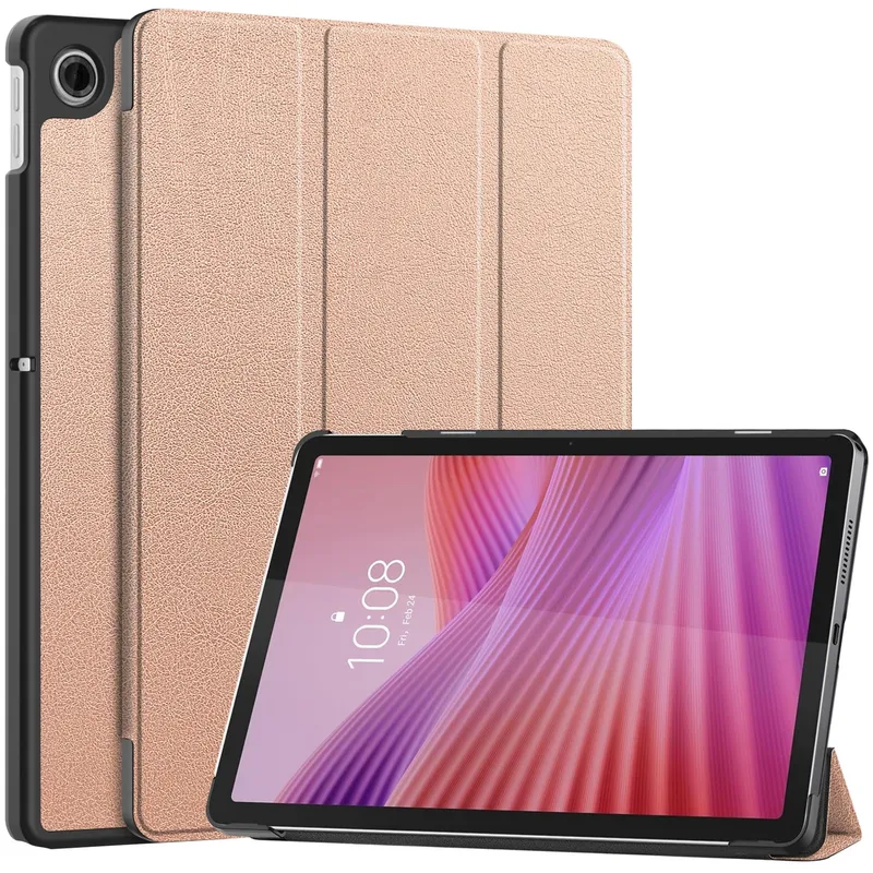 Etui Smart Do Lenovo Tab 10.1 2025 Z Klapką I Podstawką - Złoty Róż