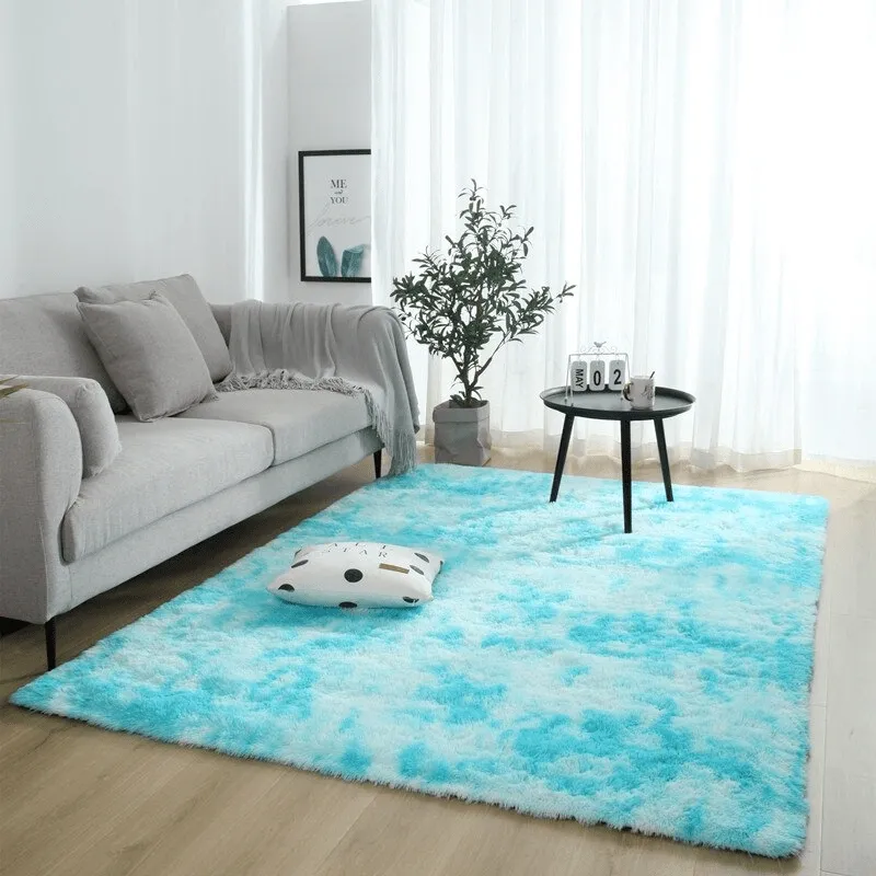 Dywan Shaggy Ombre 230x160 cm Do Salonu I Sypialni - Błękitny