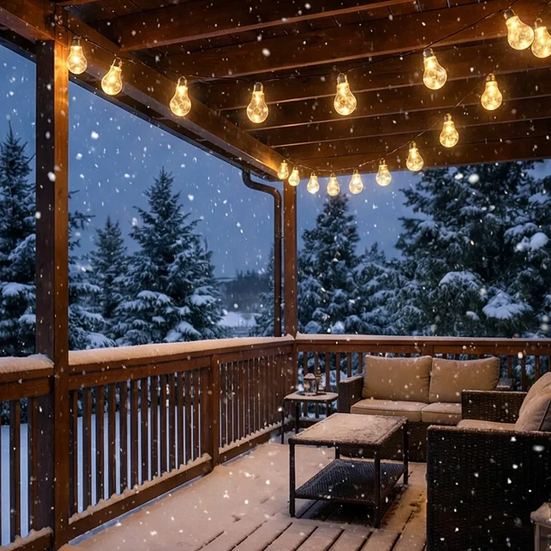 Lampki Imprezowe Girlanda 50LED 7 5m Na Ogród Balkon - Ciepła Biel