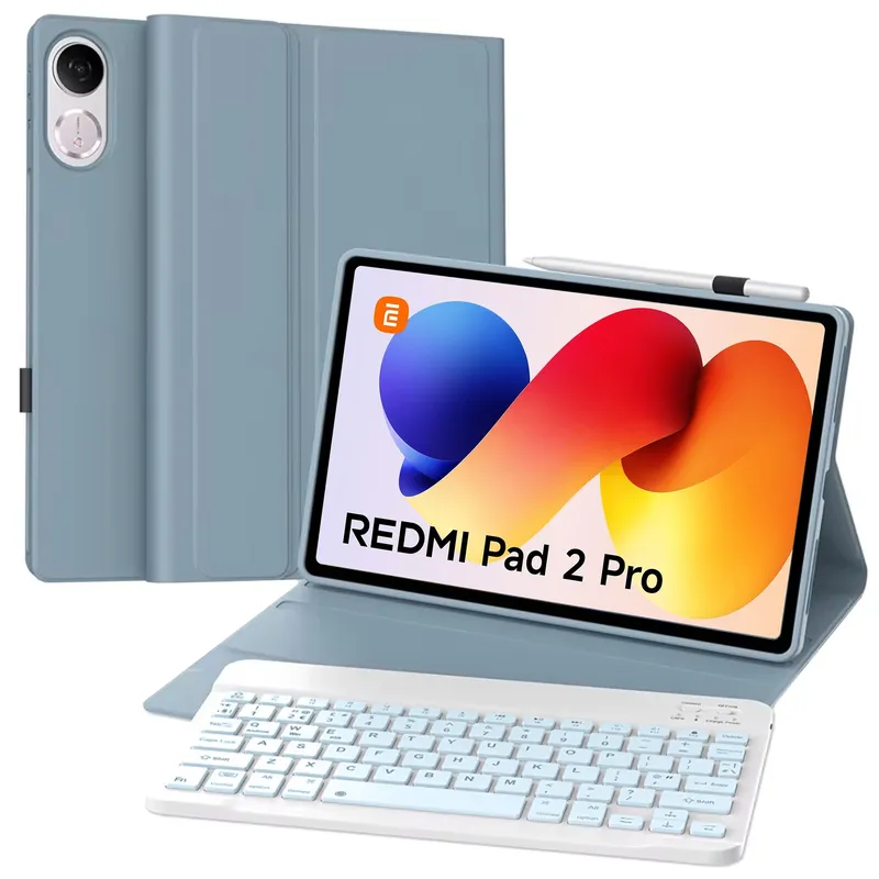 Etui Z Klawiaturą Bluetooth Do Redmi Pad 2 Pro 12.1 2025 - Niebieski
