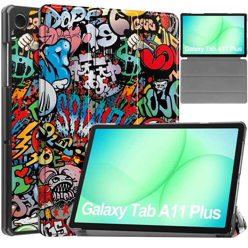 Etui SAMSUNG Galaxy Tab A11+ A9+ 10.9 Z Podstawką - Graffiti