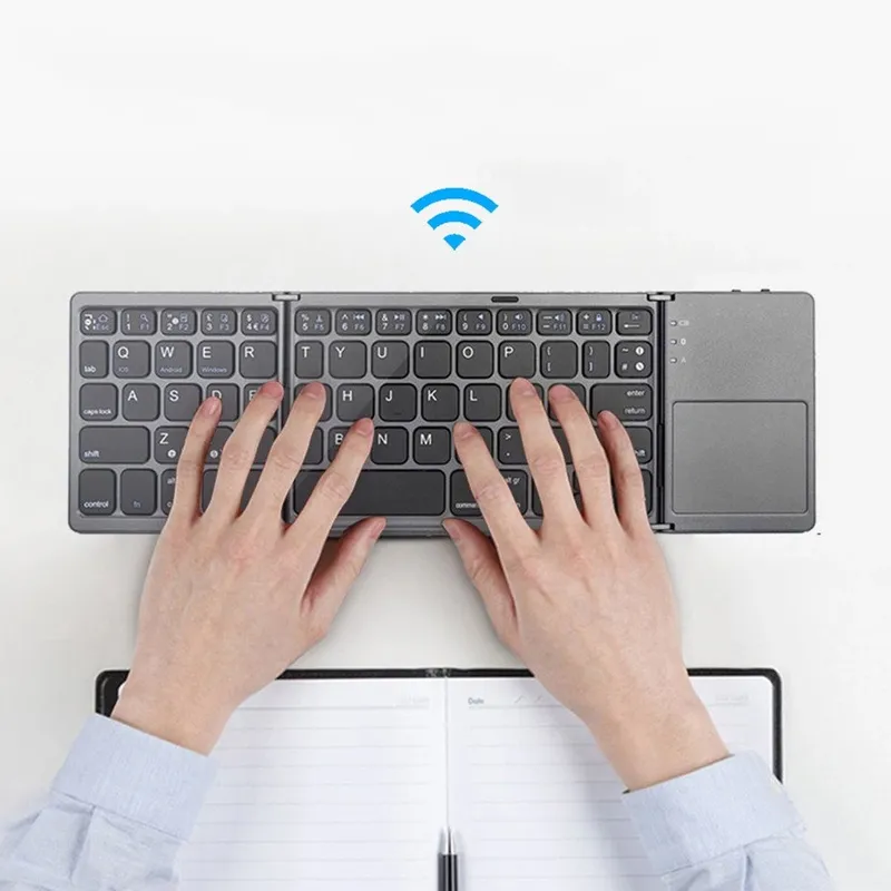 Bezprzewodowa Klawiatura Bluetooth Touchpad Składana 50H